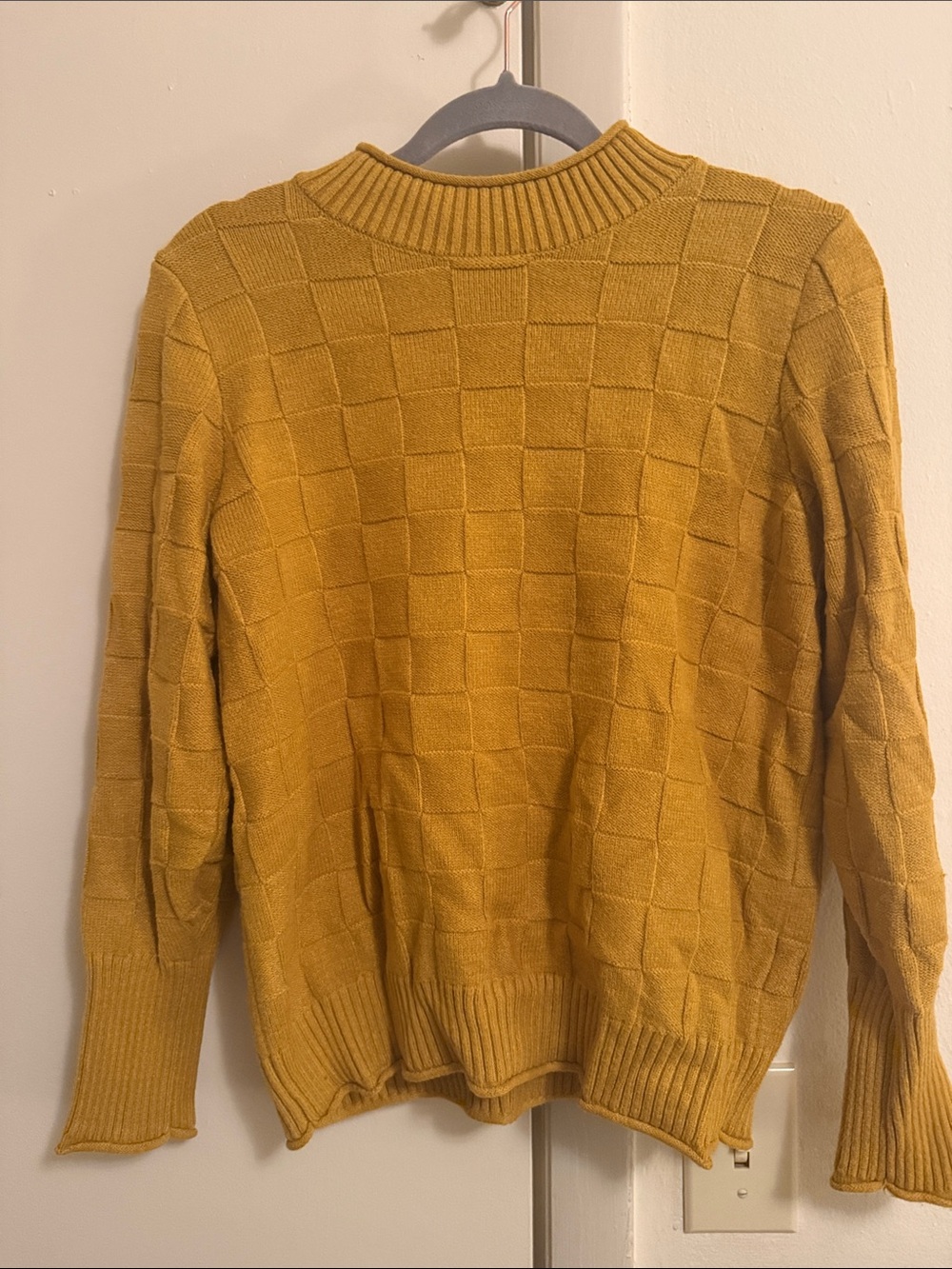 Women’s Mustard Textured Knit Sweater